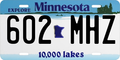 MN license plate 602MHZ