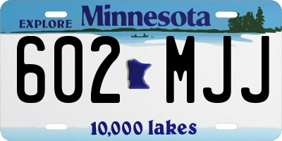 MN license plate 602MJJ