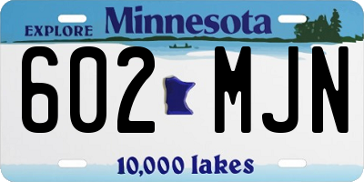 MN license plate 602MJN