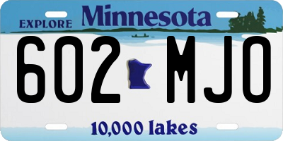 MN license plate 602MJO