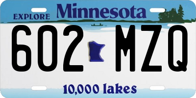 MN license plate 602MZQ