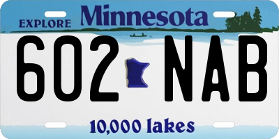 MN license plate 602NAB