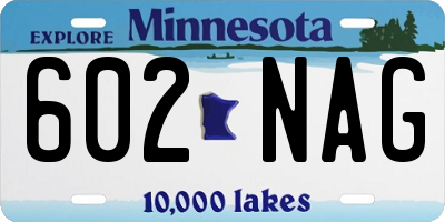 MN license plate 602NAG