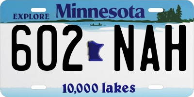 MN license plate 602NAH