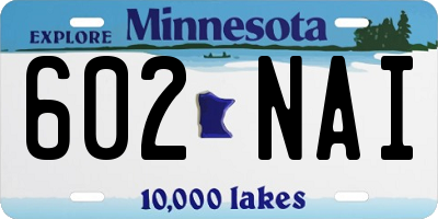 MN license plate 602NAI