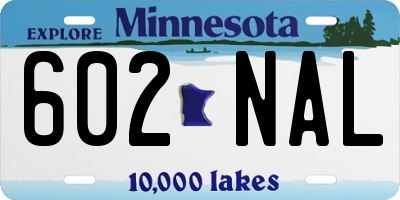 MN license plate 602NAL