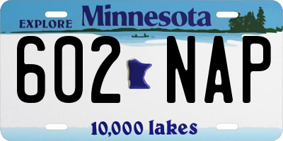 MN license plate 602NAP