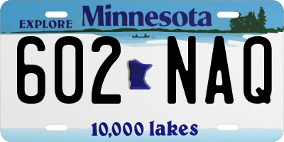 MN license plate 602NAQ