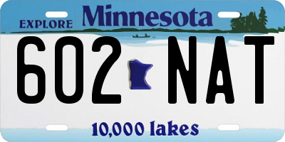 MN license plate 602NAT
