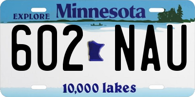 MN license plate 602NAU