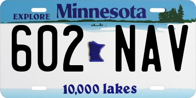 MN license plate 602NAV