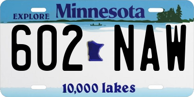 MN license plate 602NAW