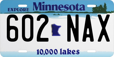 MN license plate 602NAX