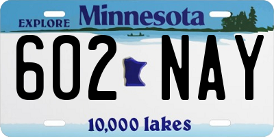 MN license plate 602NAY