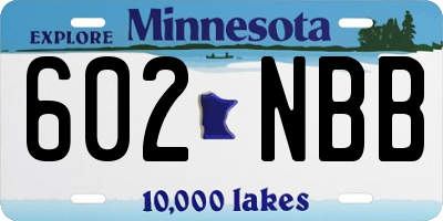 MN license plate 602NBB