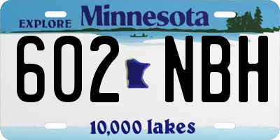 MN license plate 602NBH