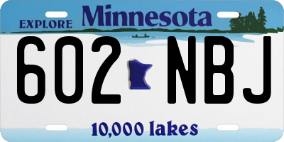 MN license plate 602NBJ