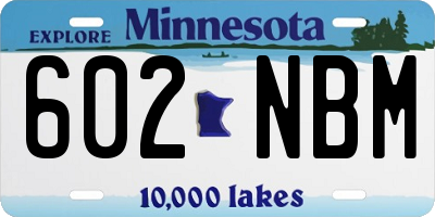 MN license plate 602NBM