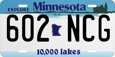 MN license plate 602NCG