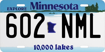 MN license plate 602NML