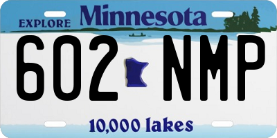 MN license plate 602NMP