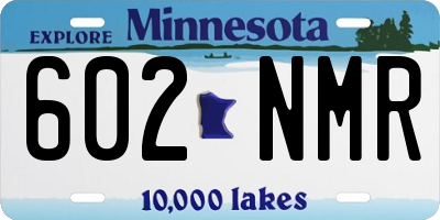 MN license plate 602NMR