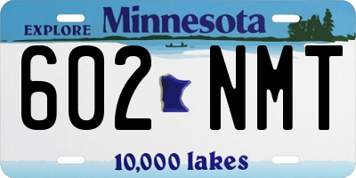 MN license plate 602NMT