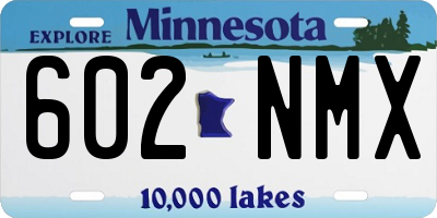 MN license plate 602NMX