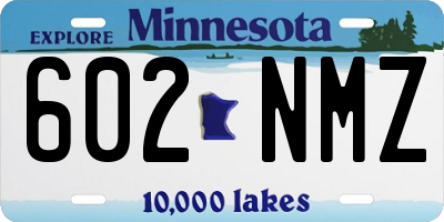 MN license plate 602NMZ