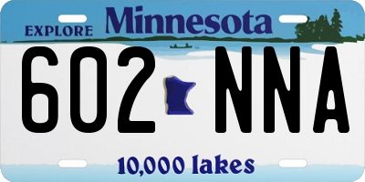 MN license plate 602NNA