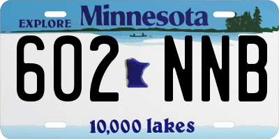 MN license plate 602NNB