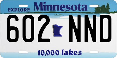 MN license plate 602NND