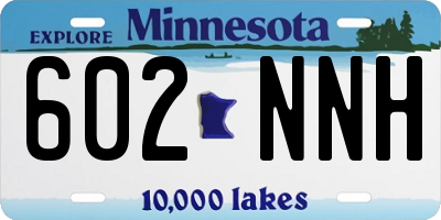 MN license plate 602NNH