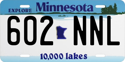 MN license plate 602NNL