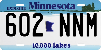 MN license plate 602NNM