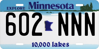 MN license plate 602NNN
