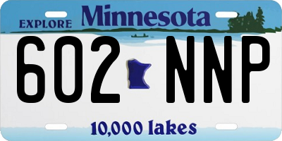 MN license plate 602NNP