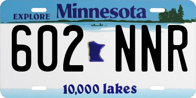 MN license plate 602NNR