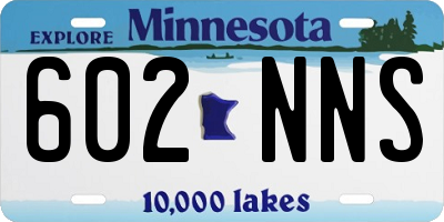 MN license plate 602NNS