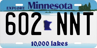 MN license plate 602NNT