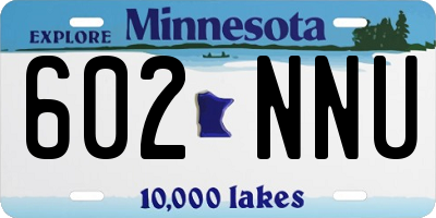 MN license plate 602NNU