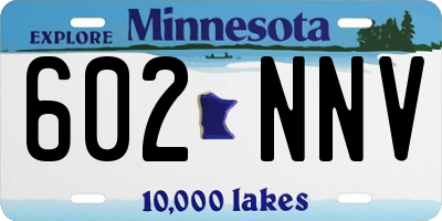 MN license plate 602NNV