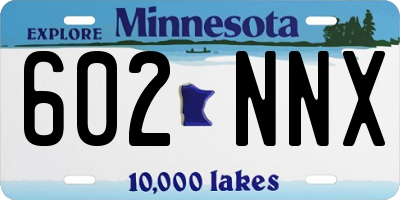 MN license plate 602NNX