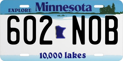 MN license plate 602NOB