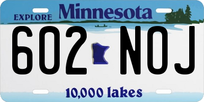 MN license plate 602NOJ