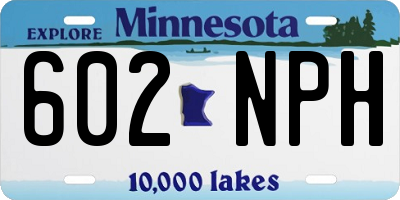 MN license plate 602NPH