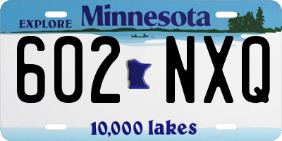 MN license plate 602NXQ