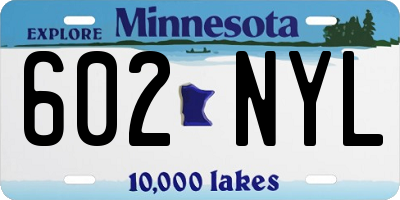 MN license plate 602NYL