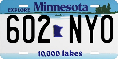 MN license plate 602NYO