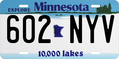 MN license plate 602NYV